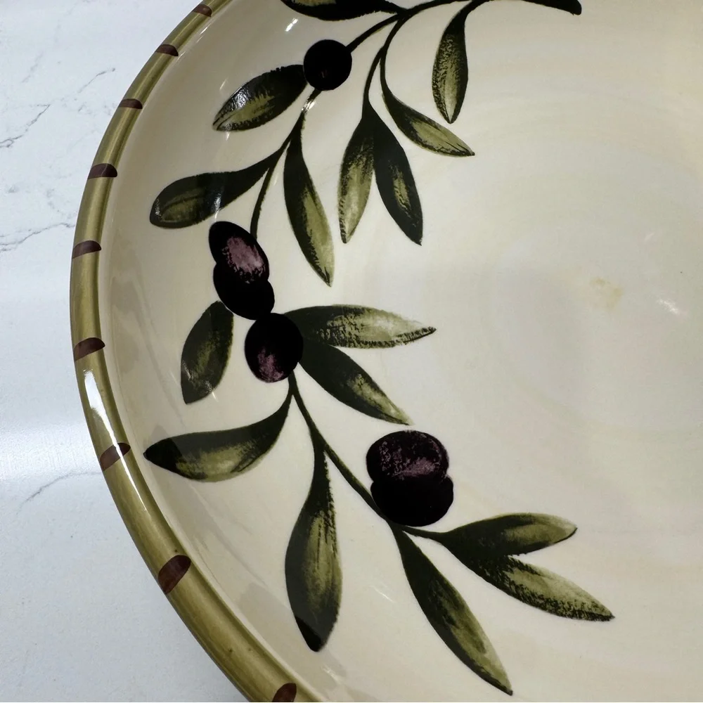 Williams Sonoma Liguria Olive Pasta Serving Bowl 13